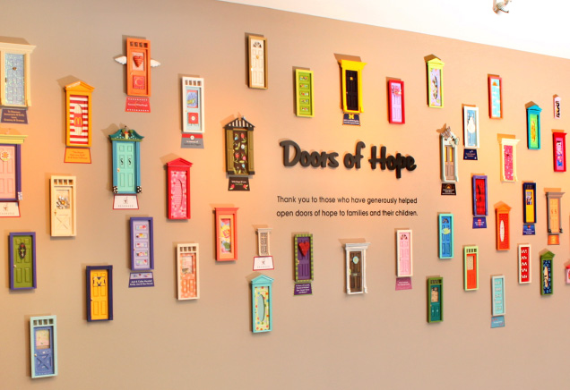 Doors of Hope are another way for people to help Ronald McDonald House Charities keep families close. The fairy doors are meant to symbolize the hope we offer to those who enter our doors each day.