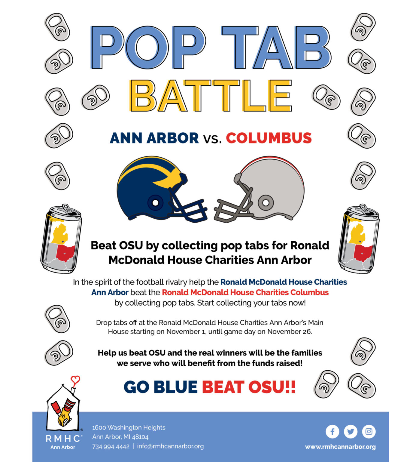 Donate Pop Tabs RMHC Ann Arbor